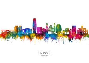 Limassol Skyline Watercolor