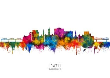 Lowell Massachusetts Skyline