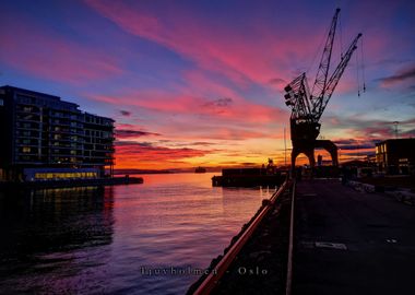 Oslo Harbor Sunset