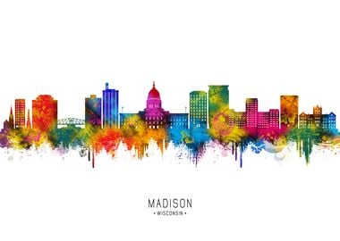 Madison Skyline Watercolor