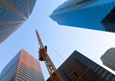 Construction Crane in City