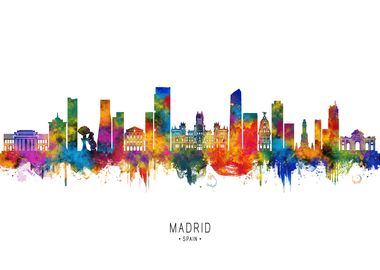 Madrid Spain Skyline