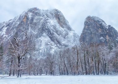 Snowy Mountain Landscape