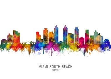 Miami South Beach Skyline