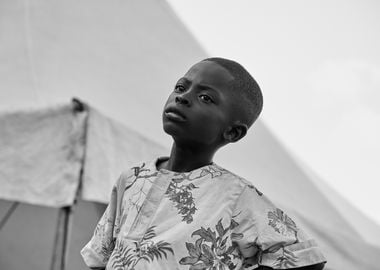 Young Boy Looking Up