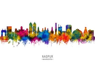 Nagpur Skyline Watercolor