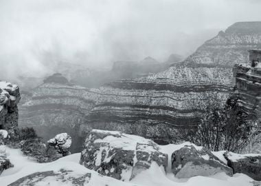 Snowy Canyon Landscape