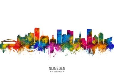 Nijmegen Skyline Watercolor