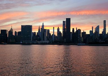 Manhattan Skyline Sunset