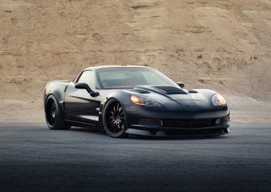 Black Corvette Sports Car