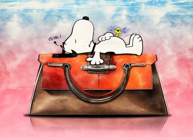 Snoopy &amp; Woodstock on a Bag ITs mine!