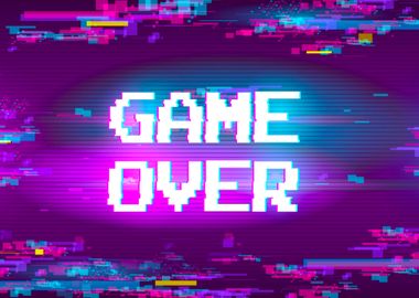 Game Over Glitch Art