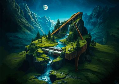 Piano Mountain Landscape