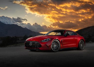 Red Mercedes-AMG GT Coupe