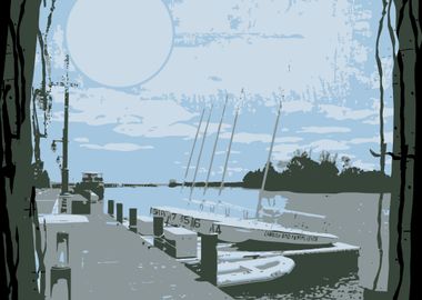 Sailboats at Dock