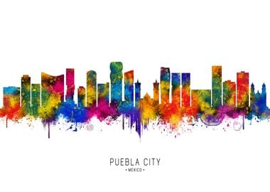 Puebla City Skyline