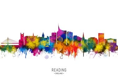 Reading Skyline Watercolor