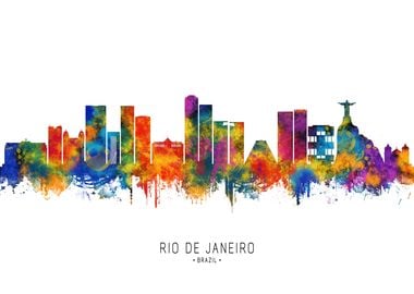 Rio de Janeiro Brazil Watercolor