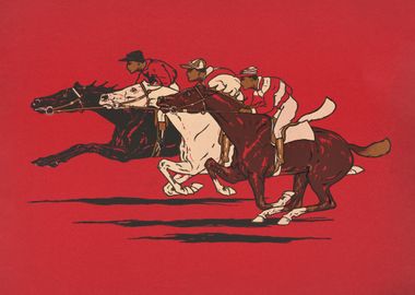 Vintage Horse Racing Illustration