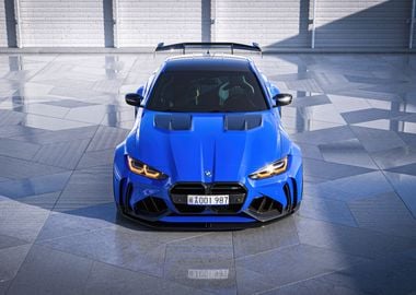 Blue BMW M4 Coupe