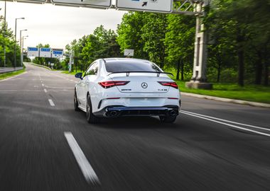 White Mercedes-Benz CLA 35 AMG