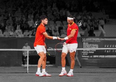 Rafael Nadal and Carlos Alcaraz