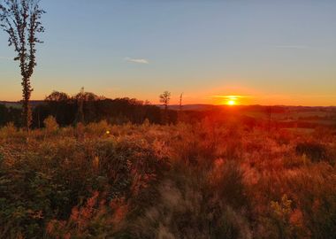 Sunset Over Rolling Hills