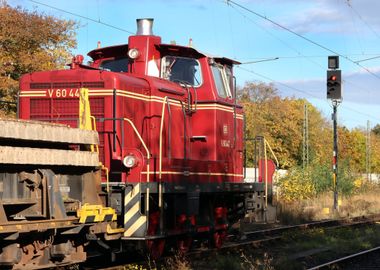 Red Diesel Locomotive V60