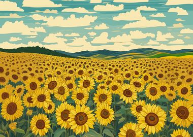 Sunflower Field Landscape