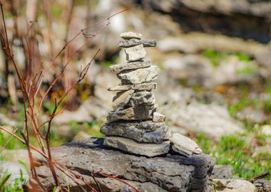 Stone Cairn in Nature