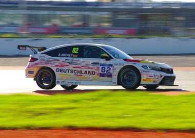 Honda Civic TCR - Team Germany Race Car on Track