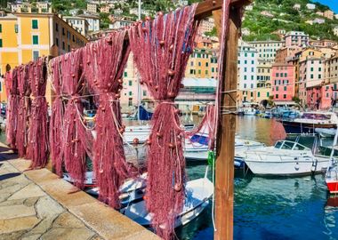 Fishing Nets in Harbor