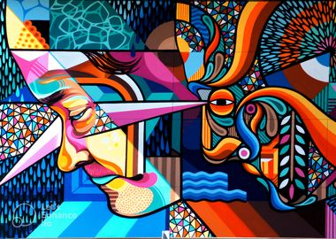 Abstract Mural Art