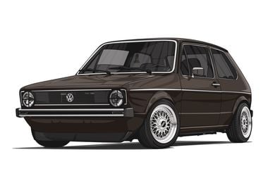 VW Golf MK1 BBS Brown