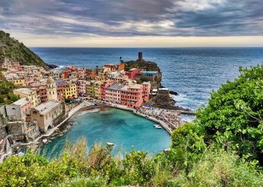 Colorful Italian Village by the Sea