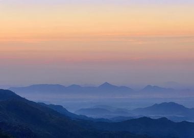 Mountain Range at Dawn