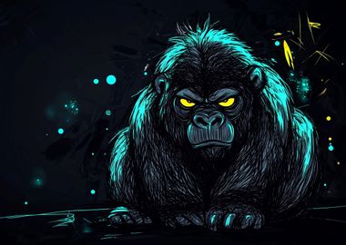 Angry Gorilla Illustration