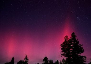 Pink Aurora Borealis