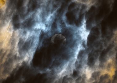 A Lunar Eclipse through the Clouds