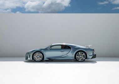 Silver Bugatti Chiron