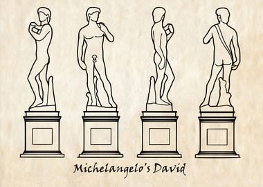 Michelangelo's David Vintage Angles