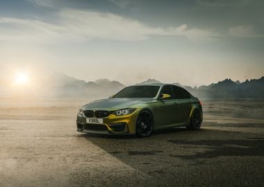 BMW M3 in Desert Landscape