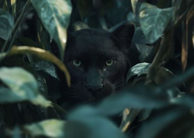 Black Panther in the Jungle