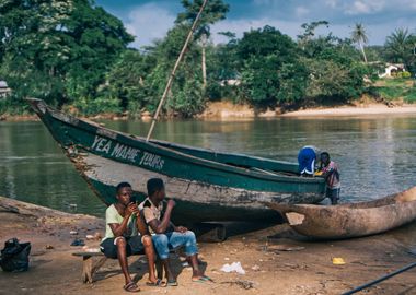 Waiting on the Banks of the Mattru River