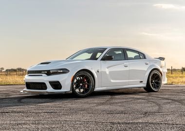 White Dodge Charger SRT