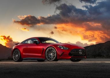 Red Mercedes-AMG GT Coupe