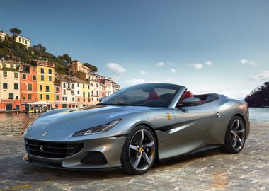 Silver Ferrari Convertible