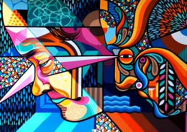 Abstract Mural Art