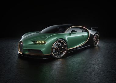 Green Bugatti Chiron