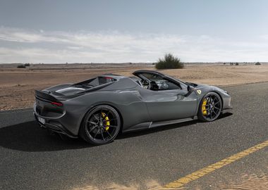 Ferrari Convertible in Desert